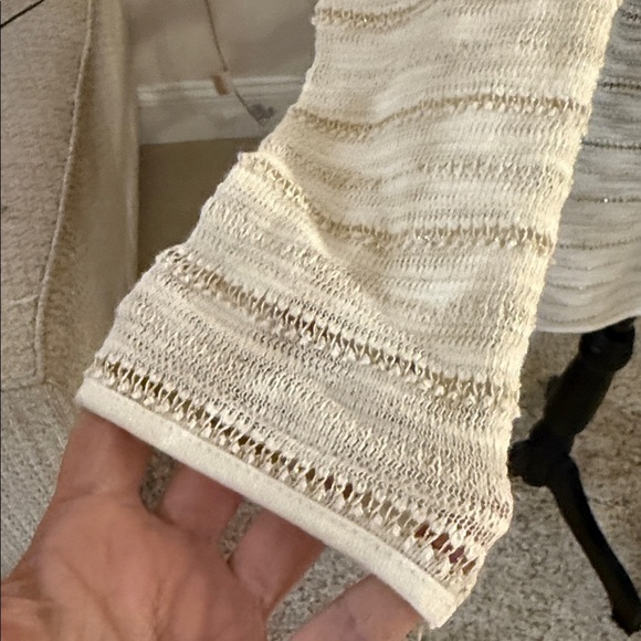 Desigual Cream Long Sleeve Women's Blouse size medium - Picture 7 of 8